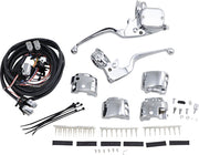 Drag Specialties Chrome Handlebar Control Kit with Mechanical Clutch for Various Various Harley-Davidson Motorcycles (See Fitment List)