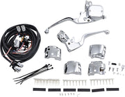 Drag Specialties Chrome Handlebar Control Kit with Mechanical Clutch for Various Various Harley-Davidson Motorcycles (See Fitment List)