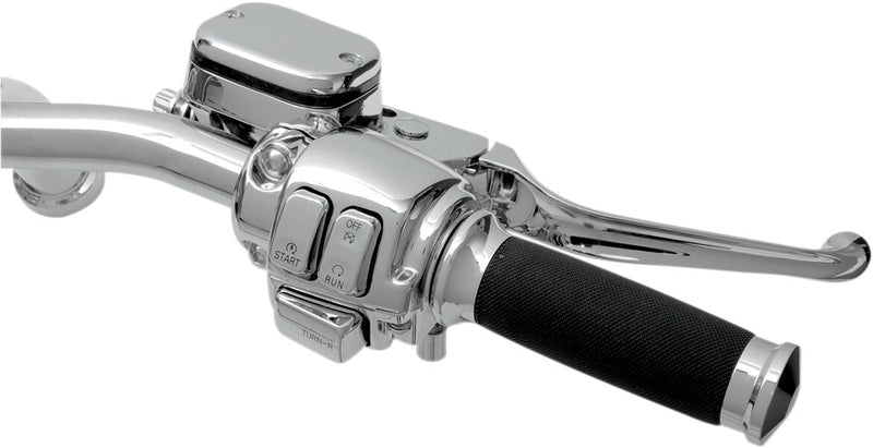 Drag Specialties Chrome Handlebar Control Kit with Mechanical Clutch for Various Various Harley-Davidson Motorcycles (See Fitment List)