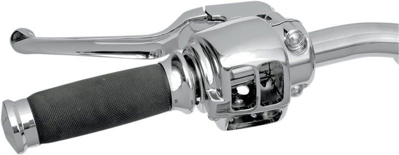 Drag Specialties Chrome Handlebar Control Kit with Mechanical Clutch for Various Various Harley-Davidson Motorcycles (See Fitment List)