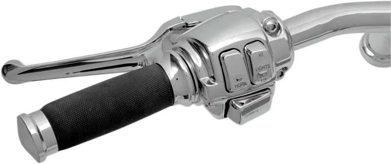 Drag Specialties Chrome Handlebar Control Kit with Mechanical Clutch for Various Various Harley-Davidson Motorcycles (See Fitment List)