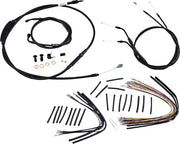 Burly Brand 14 Inch Apehanger Cable/Line Kit in Black For 2007-2008 & 2010-2011 FXDWG Without ABS Models