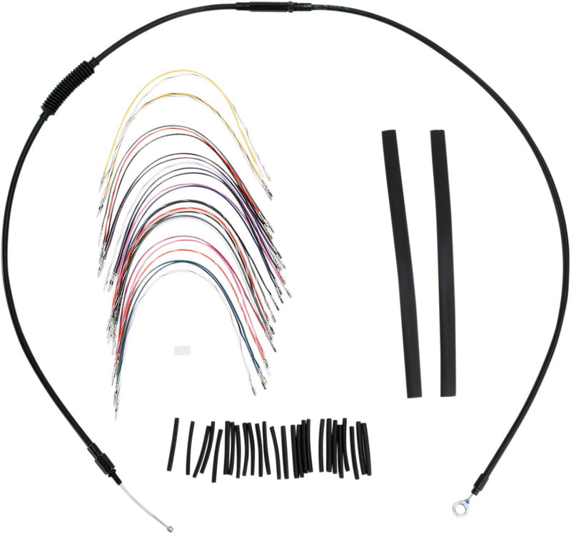 Burly Brand 13 Inch Apehanger Cable/Line Kit in Black For 2008-2013 FLHT/C/CU/K, 2008-2013 FLHX WIth ABS