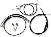 Standard Black Vinyl Braided Handlebar Cable/Brake Line Kit Softail Natural #LA-8150KT-13B