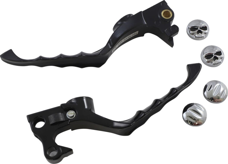 Kuryakyn Zombie Levers For Harley-Davidson 2004-2013 Sportster Motorcycles In Gloss Black
