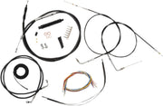 Complete Black Vinyl Braided Handlebar Cable/Brake Line Kit Dyna,
Softail,
Touring
