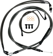 Standard Midnight Braided Handlebar Cable/Brake Line Kit Touring