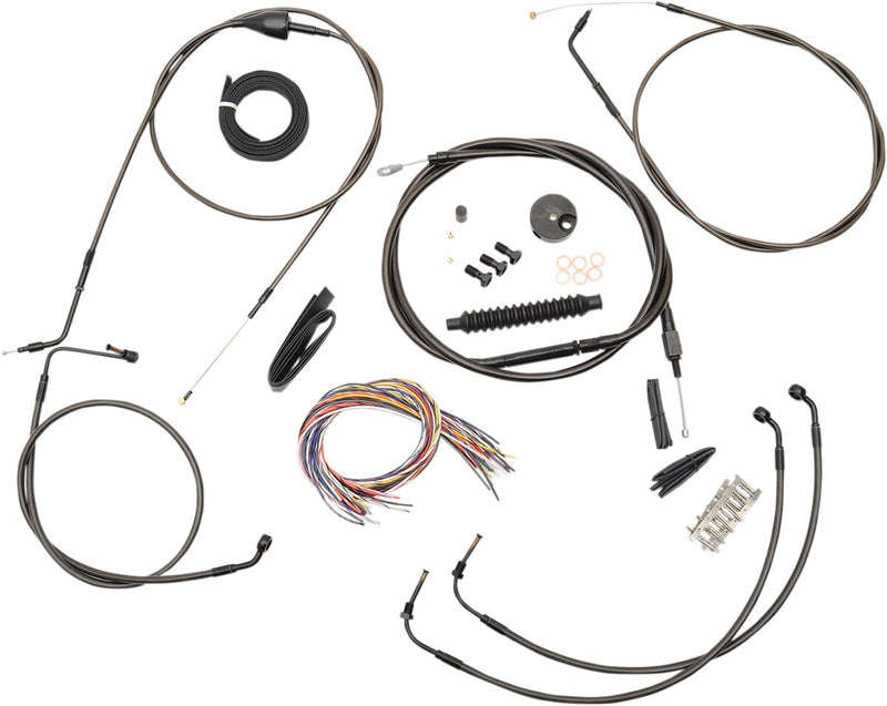 Complete Midnight Braided Handlebar Cable/Brake Line Kit