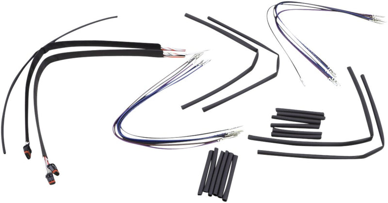 Burly Brand Complete Black Vinyl Handlebar Cable/Brake Line Kit for Ape Hanger Handlebars #B30-1122