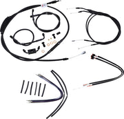 Burly Brand Complete Black Vinyl Handlebar Cable/Brake Line Kit for Ape Hanger Handlebars #B30-1123
