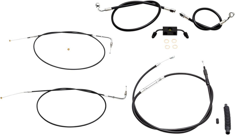 Standard Black Vinyl Braided Handlebar Cable/Brake Line Kit Sportster Natural