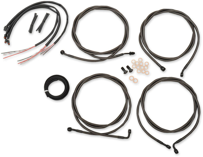Complete Midnight Braided Handlebar Cable/Brake Line Kit