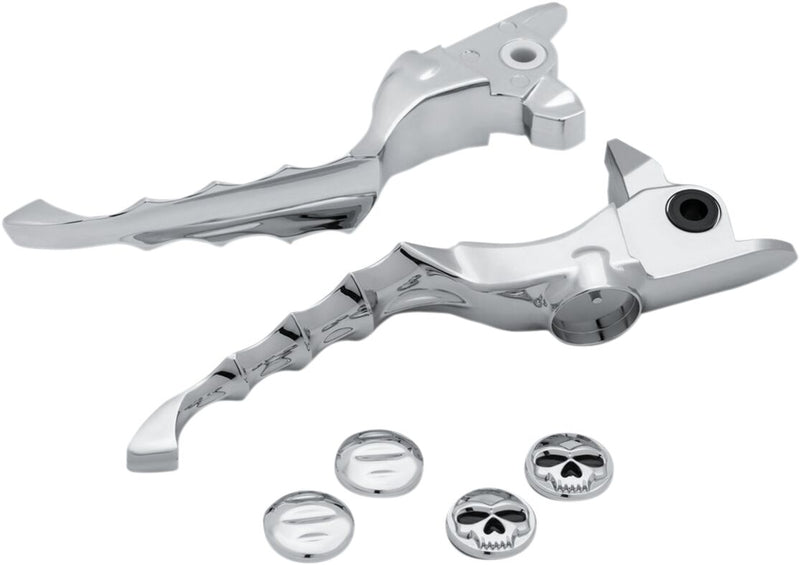 Kuryakyn Zombie Levers For Harley-Davidson 2017-2023 Touring Motorcycles In Chrome #KUR1984