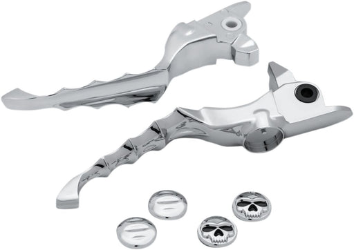 Kuryakyn Zombie Levers For Harley-Davidson 2017-2023 Touring Motorcycles In Chrome
