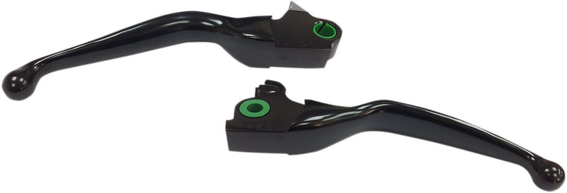 Drag Specialties Black Smooth Custom Replacement Lever Set for 2017-2018 Harley-Davidson Freewheeler - FLRT and 2017-2018 Harley-Davidson Tri Glide Ultra Classic - FLHTCUTG Motorcycles