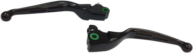 Drag Specialties Matte Black Slotted Wide Blade Lever Set for 2017-2018 Harley-Davidson Freewheeler - FLRT and 2017-2018 Harley-Davidson Tri Glide Ultra Classic - FLHTCUTG Motorcycles