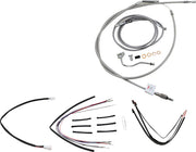 Burly Brand 14 Inch Apehanger Cable/Line Kit in Stainless Steel For 2014-2016 FLHR/FLHRC With ABS Models