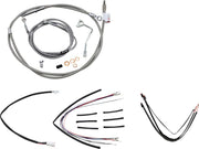 Burly Brand 18 Inch Apehanger Cable/Line Kit in Stainless Steel For 2014-2016 FLHR/FLHRC With ABS Models