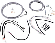 Burly Brand 16 Inch Apehanger Cable/Line Kit in Stainless Steel For FLTRU, 2015-2016 FLTRX/FLTRXS With ABS Models