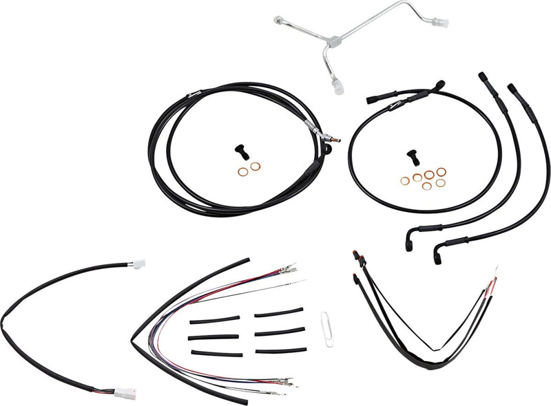 Burly Brand 14 Inch Apehanger Cable/Line Kit in Black For 2015-2016 FLTRX Without ABS Models