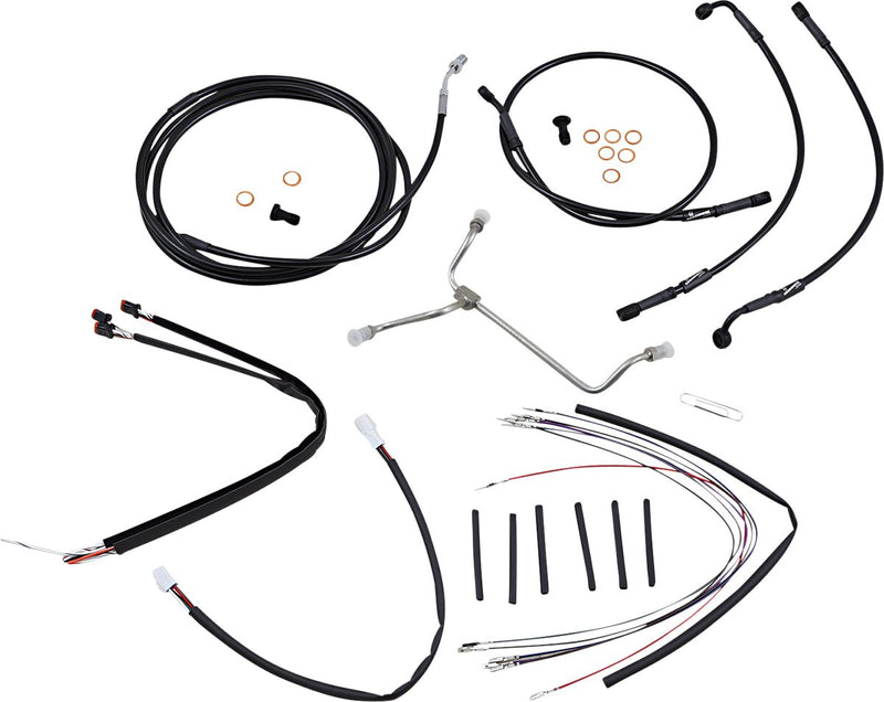 Burly Brand 16 Inch Apehanger Cable/Line Kit in Black For 2015-2016 FLTRX Without ABS Models