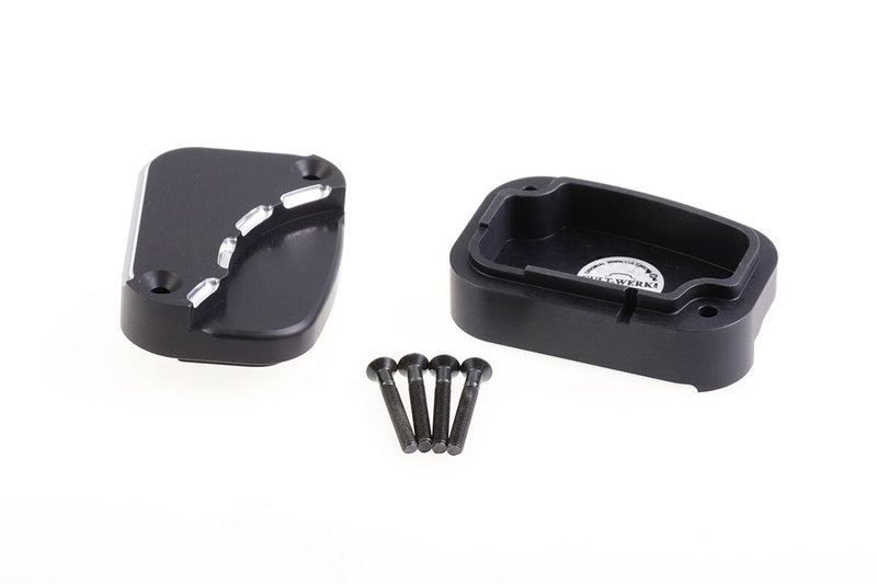 Cult Werk Brake and Clutch Cylinder Cover Racing for 2002-2017 Harley-Davidson Black Brake/Clutch Master Cylinder Aluminium Kit