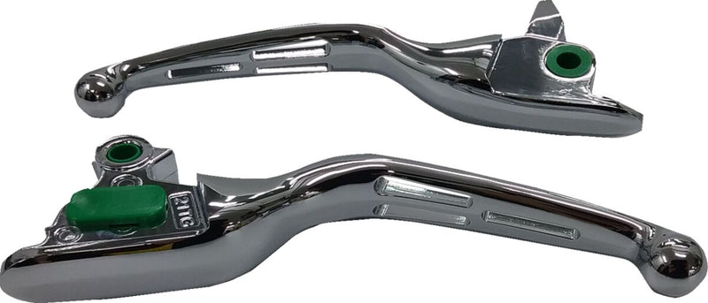 Drag Specialties Slotted Wide Blade Lever Set Fits Harley-Davidson Touring Models 2021-2024 Chrome #H07-0607C