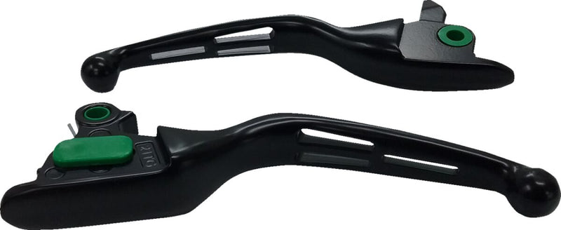 Drag Specialties Slotted Wide Blade Lever Set Fits Harley-Davidson Touring Models 2021-2024 Black #H07-0607MB