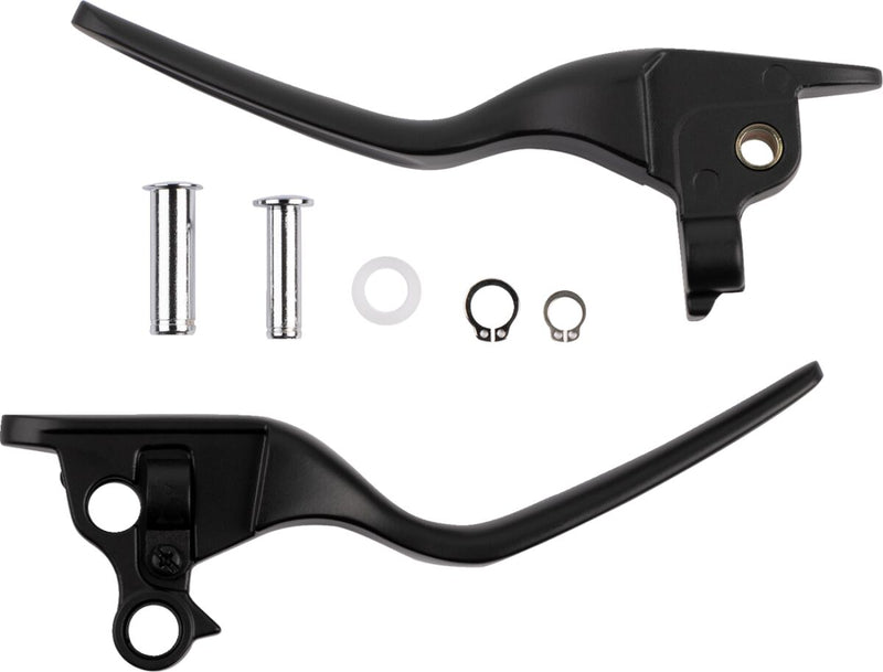 Drag Specialties Custom Lever Set Fits Harley-Davidson Touring Models 2008-2013 Black| Satin #053987