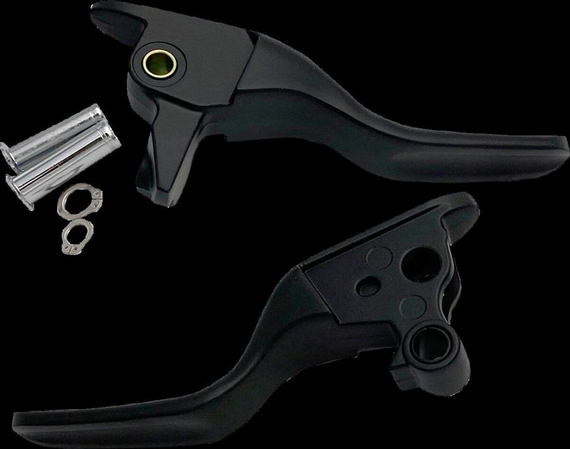 Drag Specialties Short Lever Set Fits Harley-Davidson Touring Models 2008-2013 Black| Matte #H07-0585SMB