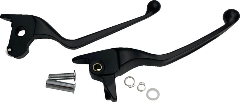 Drag Specialties Narrow Lever Set Fits Harley-Davidson Touring, Trike Models 2014-2016 Black| Matte