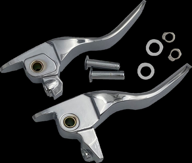 Drag Specialties Short Lever Set Fits Harley-Davidson Touring, Trike Models 2017-2020 Chrome #H07-0595S