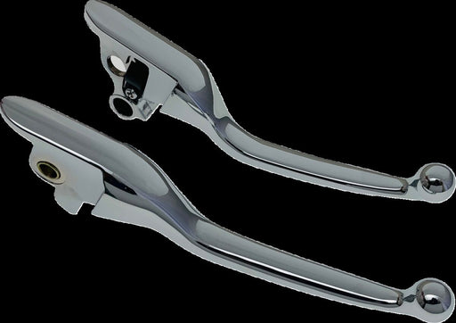Drag Specialties Narrow Lever Set Fits Harley-Davidson Dyna, Softail Models 2018-2024 Chrome Fitment Harley-Davidson