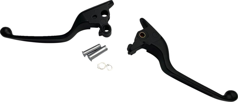 Drag Specialties Narrow Lever Set Fits Harley-Davidson Dyna, Softail Models 2018-2024 Black| Matte #H07-0593NMB