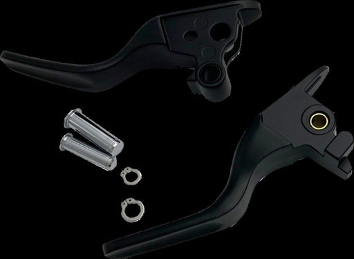 Drag Specialties Short Lever Set Fits Harley-Davidson Dyna, Softail Models 2018-2024 Black| Matte