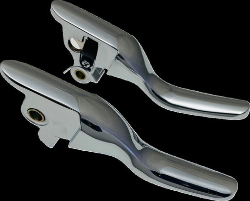 Drag Specialties Short Lever Set Fits Harley-Davidson Touring, Trike Models 2021-2024 Chrome