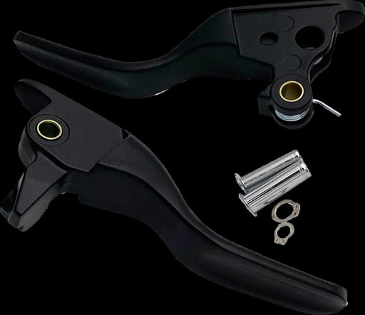 Drag Specialties Short Lever Set Fits Harley-Davidson Touring, Trike Models 2021-2024 Black| Matte