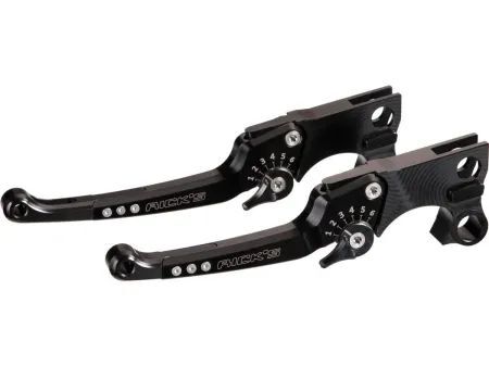 Rick's Motorcycles LEVER KIT, ADJUSTABLE, PAIR, GOOD GUYS for 2008-2016 Harley-Davidson Lever Assembly Anodised Black Aluminium