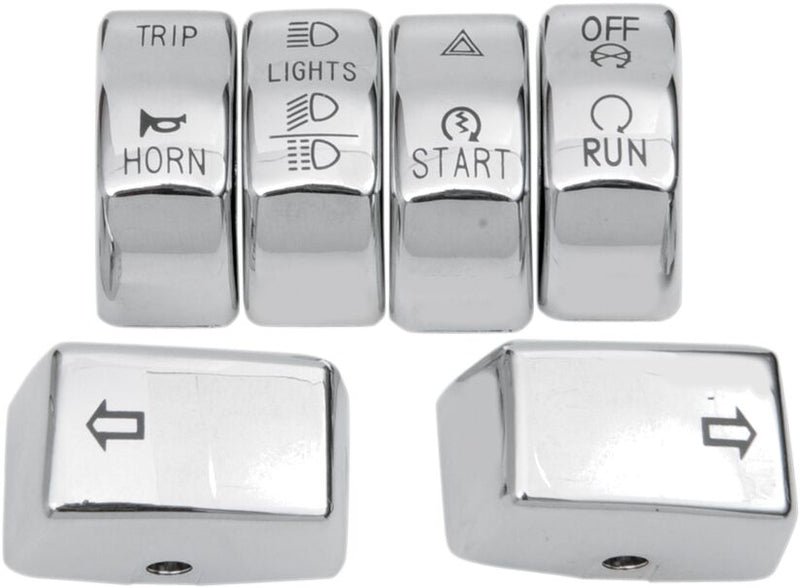Drag Specialties Switch Cap Kit for Various Various Harley-Davidson Motorcycles (See Fitment List)