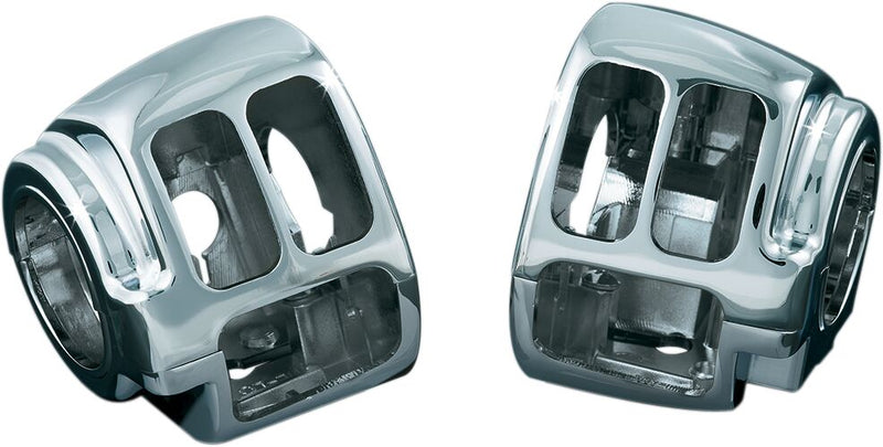 Kuryakyn Switch Housings In Chrome For Harley-Davidson Softail, Dyna & Sportster Motorcycles