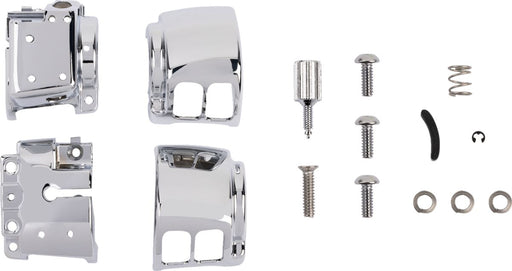 Drag Specialties Handlebar Switch Housing Kit Fits Harley-Davidson Dyna, Softail Models 2016-2024 Chrome