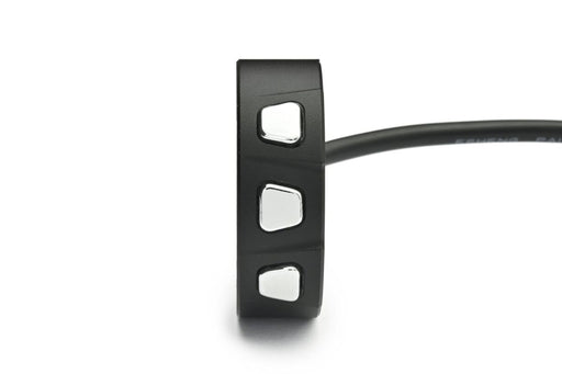 Daytona 3-Button Switch for Handlebars Black Chrome Aluminium