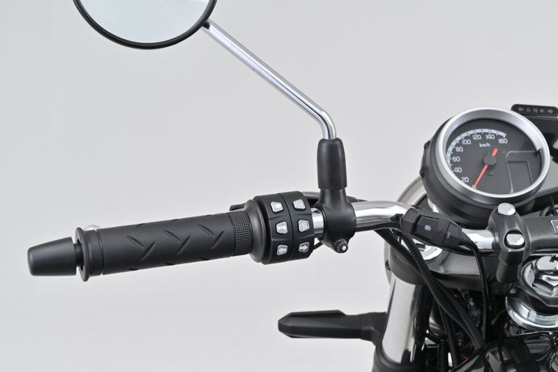Daytona 3-Button Switch for Handlebars Black Chrome Aluminium Each