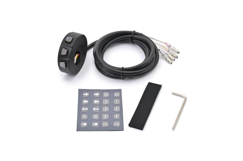 Daytona 3-Button Switch for Handlebars Black Aluminium Each