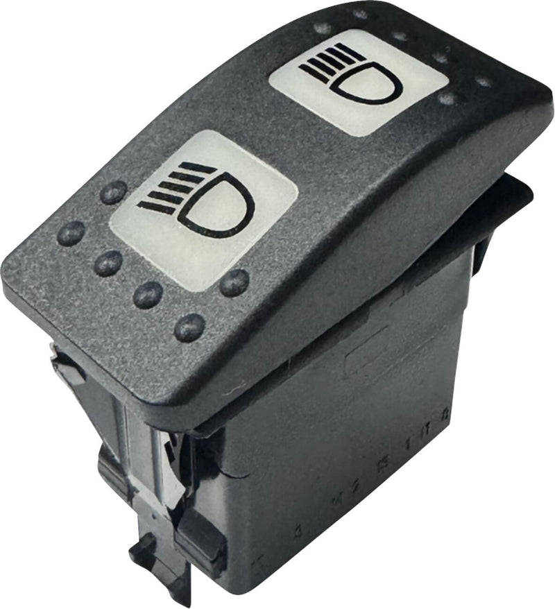 Custom Dynamics Non-Interrupting 3-Position Lighted Rocker Switch Black Flat Universal Nylon