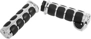 Kuryakyn Premium ISO-Grips With Standard ISO-Throttle Boss In Chrome For 1974-2023 Harley-Davidson Single And Dual Throttle Cable Models