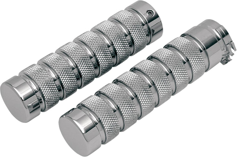 Accutronix  Grips Handlebar Knurled Notched 1" Chrome - Part #105661