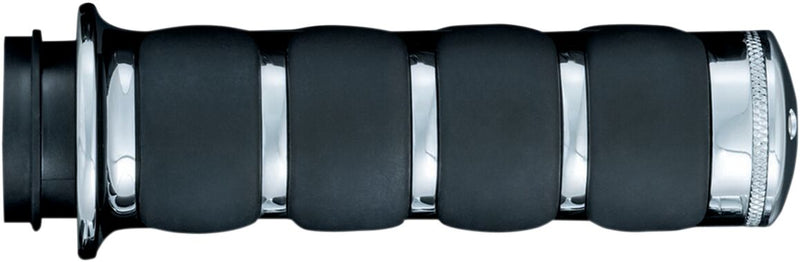 Kuryakyn ISO-Grips In Chrome For 2008-2024 Harley-Davidson E-Throttle Models & Road King Special/Trike