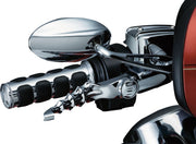 Kuryakyn ISO-Grips In Chrome For 2008-2024 Harley-Davidson E-Throttle Models & Road King Special/Trike