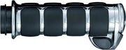 Kuryakyn Premium ISO-Grips With Standard ISO-Throttle Boss In Chrome For 2008-2024 Harley-Davidson E-Throttle Models & Road King Special/Trike